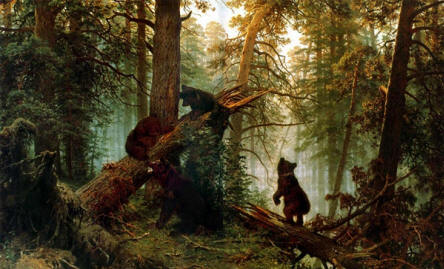 И. Шишкин. Утро в сосновом лесу. Описание картины в стихах